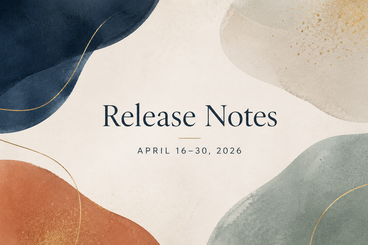 Release Notes April 16–30, 2026